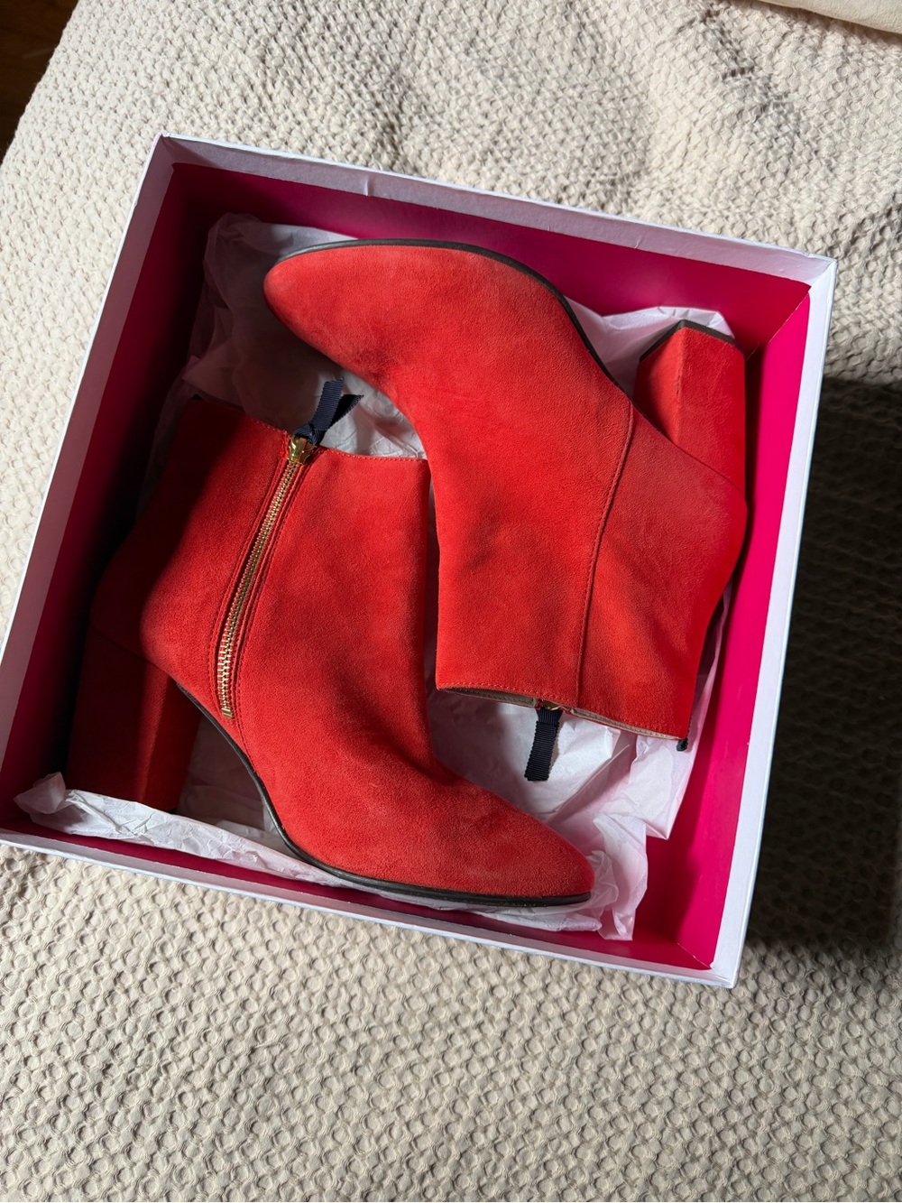 Boden Women's Red Suede Ankle Boots -sz 40 (9.5us)